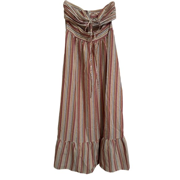 STRIPPED MAXI DRESS SIZE LARGE | L1 - Picture 1 of 4